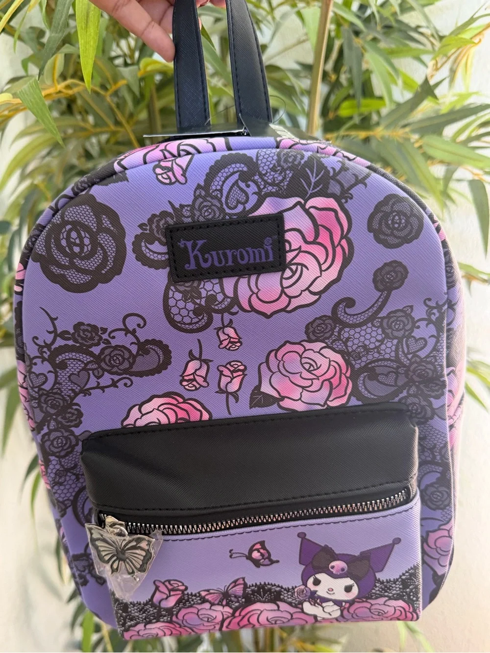 NEW Bioworld Sanrio KUROMI Butterfly Lace Mini Backpack HOT TOPIC Exclusive - Picture 1 of 7